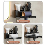 Hair Dryer Holder Wall Mounted Hair Straightener Dryer Hair Stand Bathroom Organizer Shelves Washroom Organization Shelves