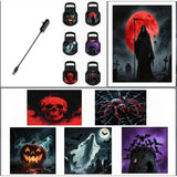 Halloween Decorations 360° Rotatable Skull Led Night Light With Interchangeable Projection Pattern Usb Powered Halloween Product