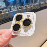 Bling Glitter Diamond Camera Lens Protector Case For iPhone 17 16 15 14 13 12 11 Pro Max Plus Sreen Protectors Film For iPhone17