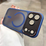 With Camera Control Butoon Case for iPhone 16 17 Pro Max Magsafe Case for iPhone 17 Air 16 Plus Business Slim Matte Armor Cover