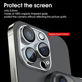 1-5 pieces tempered glass for iPhone 17 16 15 14 13 Pro Max Plus Mini camera lens protector black circle screen protector lens f
