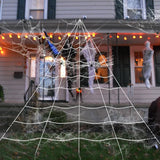 Giant Spider Web Decoration - 7m, 30 Spiders for Halloween Outdoor Indoor Parties
