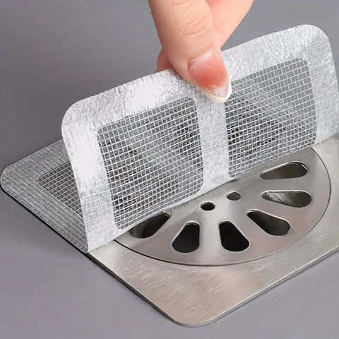 10/20pcs Floor Drain Sticker, Insect-proof Self-adhesive Bathroom Hair Filter Net, Sewer Filter, Kitchen Anti-blocking Mesh Net