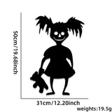 Halloween decoration room door stickers window decor skeleton hand pumpkin DIY devil witch hat glass window stickers ghost