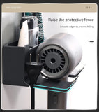 Hair Dryer Holder Wall Mounted Hair Straightener Dryer Hair Stand Bathroom Organizer Shelves Washroom Organization Shelves