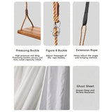 Halloween Hanging Swing Ghost Decor Thicken Spooky Ghost Ornament Battery Powered Cute White Ghost Swing for Porch Yard Trees
