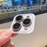 Bling Glitter Diamond Camera Lens Protector Case For iPhone 17 16 15 14 13 12 11 Pro Max Plus Sreen Protectors Film For iPhone17