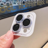 Bling Glitter Diamond Camera Lens Protector Case For iPhone 17 16 15 14 13 12 11 Pro Max Plus Sreen Protectors Film For iPhone17