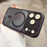 With Camera Control Butoon Case for iPhone 16 17 Pro Max Magsafe Case for iPhone 17 Air 16 Plus Business Slim Matte Armor Cover
