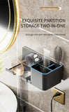 Hair Dryer Holder Wall Mounted Hair Straightener Dryer Hair Stand Bathroom Organizer Shelves Washroom Organization Shelves
