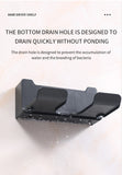Hair Dryer Holder Wall Mounted Hair Straightener Dryer Hair Stand Bathroom Organizer Shelves Washroom Organization Shelves