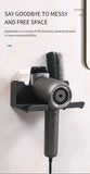 Hair Dryer Holder Wall Mounted Hair Straightener Dryer Hair Stand Bathroom Organizer Shelves Washroom Organization Shelves