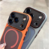 With Camera Control Butoon Case for iPhone 16 17 Pro Max Magsafe Case for iPhone 17 Air 16 Plus Business Slim Matte Armor Cover