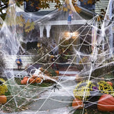 Giant Spider Web Decoration - 7m, 30 Spiders for Halloween Outdoor Indoor Parties