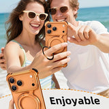 This Minimalist Phone Case Is Compatible with The Apple 17 Pro/17 Pro Max, Featuring a 360° Rotating Stand with an Aluminum Metal Frameless Design And Z-Shaped Bumper, Offering Shockproof Protection (Available in Black And T