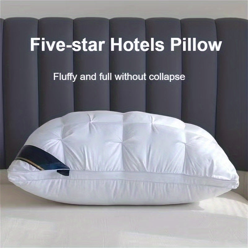 1/2/4pcs 3D Luxury Hotel Pillow Set - Deep Sleeping Massage Pillow Core, Moisture-Absorbing Breathable Polyester Bedding for Bedroom, Living Room