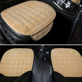 Car Seat Cushion - Soft, Breathable, Non-Slip, Lightweight, 1pc, Beige Quilted Design, Hand Washable