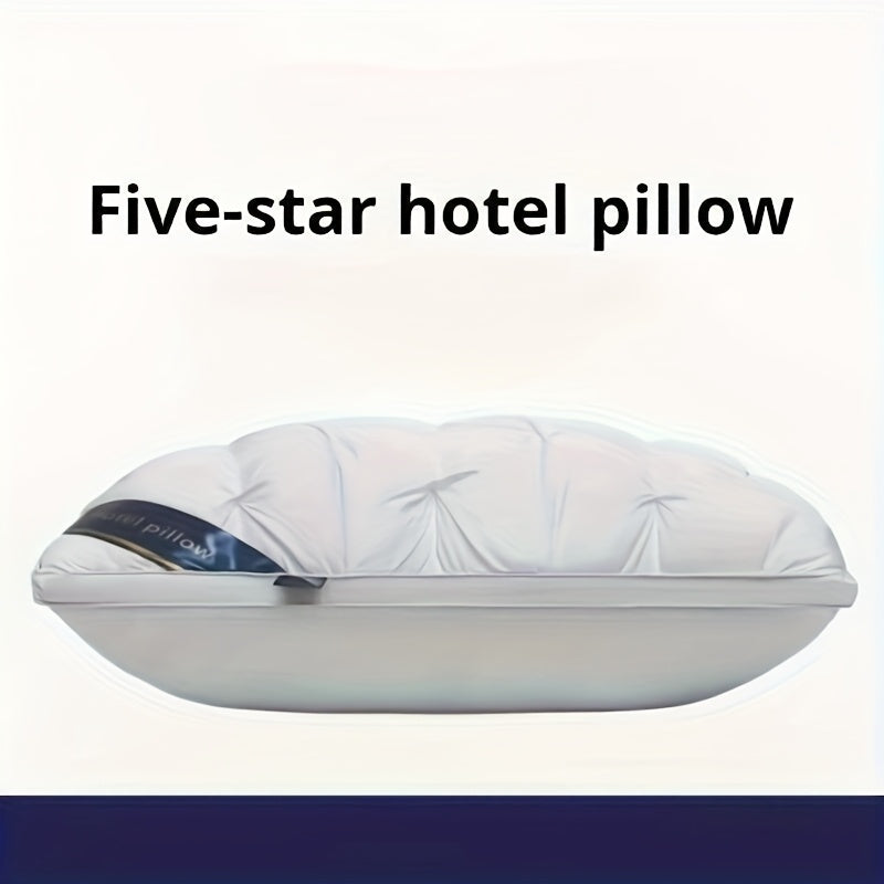 2025 NEW 1/2 Pack Hotel Quality Pillows, Supportive Filled Pillows, Sleep Pillows, Five-star Hotel Pillow Hotel Water-washed Home Adult Bed Pillow Core Dormitory Cervical Spine Fiber Pillow Core - Neck Support, Non-Collapse H