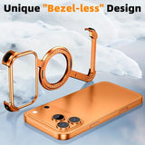 This Minimalist Phone Case Is Compatible with The Apple 17 Pro/17 Pro Max, Featuring a 360° Rotating Stand with an Aluminum Metal Frameless Design And Z-Shaped Bumper, Offering Shockproof Protection (Available in Black And T