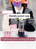 Portable 2-in-1 Blender and Juicer | 6 Blades, USB Rechargeable, Dual Cups - Perfect for Smoothies, Milkshakes & Iced Drinks - Ideal Gift for Valentine's Day, Thanksgiving, Halloween/Christmas, Mother’s Day