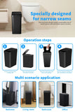 Smart Trash Can, Small Bin with Lid for Home Use, 10L Capacity, Suitable for Bedroom, Bathroom, Office, Living Room, Battery-Free, Smart Sensor Trash Bin, Electric Suction Automatic Waste Bin for Bathroom and Living Room