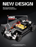 RC Drift Racing 1:24 Scale RC Car, 2.4G Remote Control Car, 20+Km/H High Speed Racing Car, Drift Car, with Drift Tires, Obstacles And Lights, Suitable for Christmas, Highspeed Rc Car, Drift Racing Car, Sleek Rc Car, Sporty De