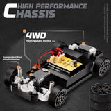 RC Drift Racing 1:24 Scale RC Car, 2.4G Remote Control Car, 20+Km/H High Speed Racing Car, Drift Car, with Drift Tires, Obstacles And Lights, Suitable for Christmas, Highspeed Rc Car, Drift Racing Car, Sleek Rc Car, Sporty De