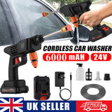 Cordless Portable Pressure Washer with 2 Batteries, 3000PSI Cordless Power Washer, 24V Battery Jet Wash for Car Garden Home Patio Driveways, 16.5ft Hose Included