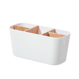 ABERZEY 5-Slot Black Plastic Toothbrush Holder with Dividers - Lightweight, No Electricity Needed, Freestanding Bathroom Countertop Organizer for Electric Toothbrushes, Toothpaste, Razors - Durable & Stylish Design, Toothbrus