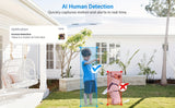 1080p Wireless Wi-Fi Video Doorbell Camera With Chime, Battery Powered, AI Human Detection, Live View, Night Vision, Cloud Storage, 2.4G WiFi Only, Indoor Outdoor Surveillance Cam For Home Security System