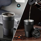Stainless Steel Vacuum Insulated Travel Mug, Leak-Proof Design, Double-Walled with Lid, Portable Thermal Sports Water Bottle, Suitable for Fitness, Car Use, Essential for Christmas and Halloween