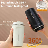 Vacuum Insulated Coffee Travel Mug, Leakproof Double-Layer Stainless Steel Reusable Insulated with Matte Finish - Keeps Hot/Cold Drinks for Hours, High-Quality Gift for Coffee & Tea Lovers, Durable Beverage Container, Essenti