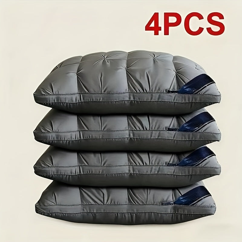 2025 NEW 1/2 Pack Hotel Quality Pillows, Supportive Filled Pillows, Sleep Pillows, Five-star Hotel Pillow Hotel Water-washed Home Adult Bed Pillow Core Dormitory Cervical Spine Fiber Pillow Core - Neck Support, Non-Collapse H