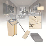 Mop and Bucket Set Floor Mop and Bucket System Set, 360° Flat Squeeze Microfiber Mop Home Floor Tiles Cleaning with 4 Wet Dry Cleaning Buckets for Floor Cleaning
