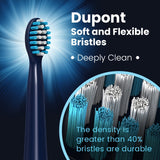 SEJOY Sonic Electric Toothbrush Rechargeable Electric Toothbrush, Deep Cleaning with 3 Modes, 6 Replacement Brush Heads, Portable, Suitable for Travel, Dormitory, Gift, Black, Pink, Blue, Purple, Gift for Parents, Couples