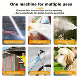 Cordless Portable Pressure Washer with 2 Batteries, 3000PSI Cordless Power Washer, 24V Battery Jet Wash for Car Garden Home Patio Driveways, 16.5ft Hose Included
