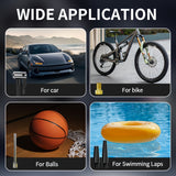 Portable Air Compressor Tire Pump, 150PSI Car Tire Air Pump with Tire Pressure Gauge, LED, 3x Faster One-Click Smart Wireless Tire Inflator for Cars, Motorcycles, Bicycles, Balls, etc