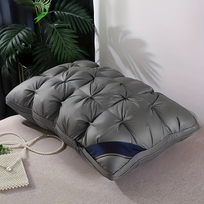 2025 NEW 1/2 Pack Hotel Quality Pillows, Supportive Filled Pillows, Sleep Pillows, Five-star Hotel Pillow Hotel Water-washed Home Adult Bed Pillow Core Dormitory Cervical Spine Fiber Pillow Core - Neck Support, Non-Collapse H