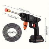 Cordless Portable Pressure Washer with 2 Batteries, 3000PSI Cordless Power Washer, 24V Battery Jet Wash for Car Garden Home Patio Driveways, 16.5ft Hose Included