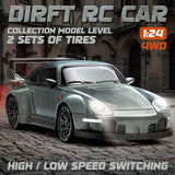 RC Drift Racing 1:24 Scale RC Car, 2.4G Remote Control Car, 20+Km/H High Speed Racing Car, Drift Car, with Drift Tires, Obstacles And Lights, Suitable for Christmas, Highspeed Rc Car, Drift Racing Car, Sleek Rc Car, Sporty De