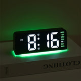 Innovative LED Digital Alarm Clock with Atmosphere Light & Date Display - USB Powered, Adjustable Brightness, Flat Crown Shape, Multi-Functional Home Decor Cloc